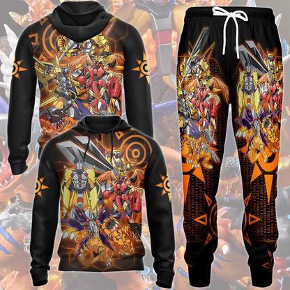 Digimon Greymon Evolution Video Game All Over Printed T-shirt Tank Top Zip Hoodie Pullover Hoodie Hawaiian Shirt Beach Shorts Joggers