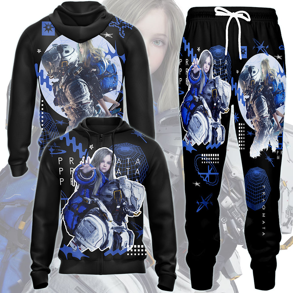 Pragmata Video Game All Over Printed T-shirt Tank Top Zip Hoodie Pullover Hoodie Hawaiian Shirt Beach Shorts Joggers