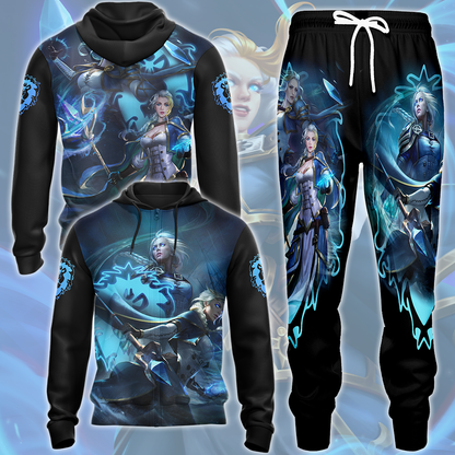 World Of Warcraft Jaina Proudmoore Video Game All Over Printed T-shirt Tank Top Zip Hoodie Pullover Hoodie Hawaiian Shirt Beach Shorts Joggers