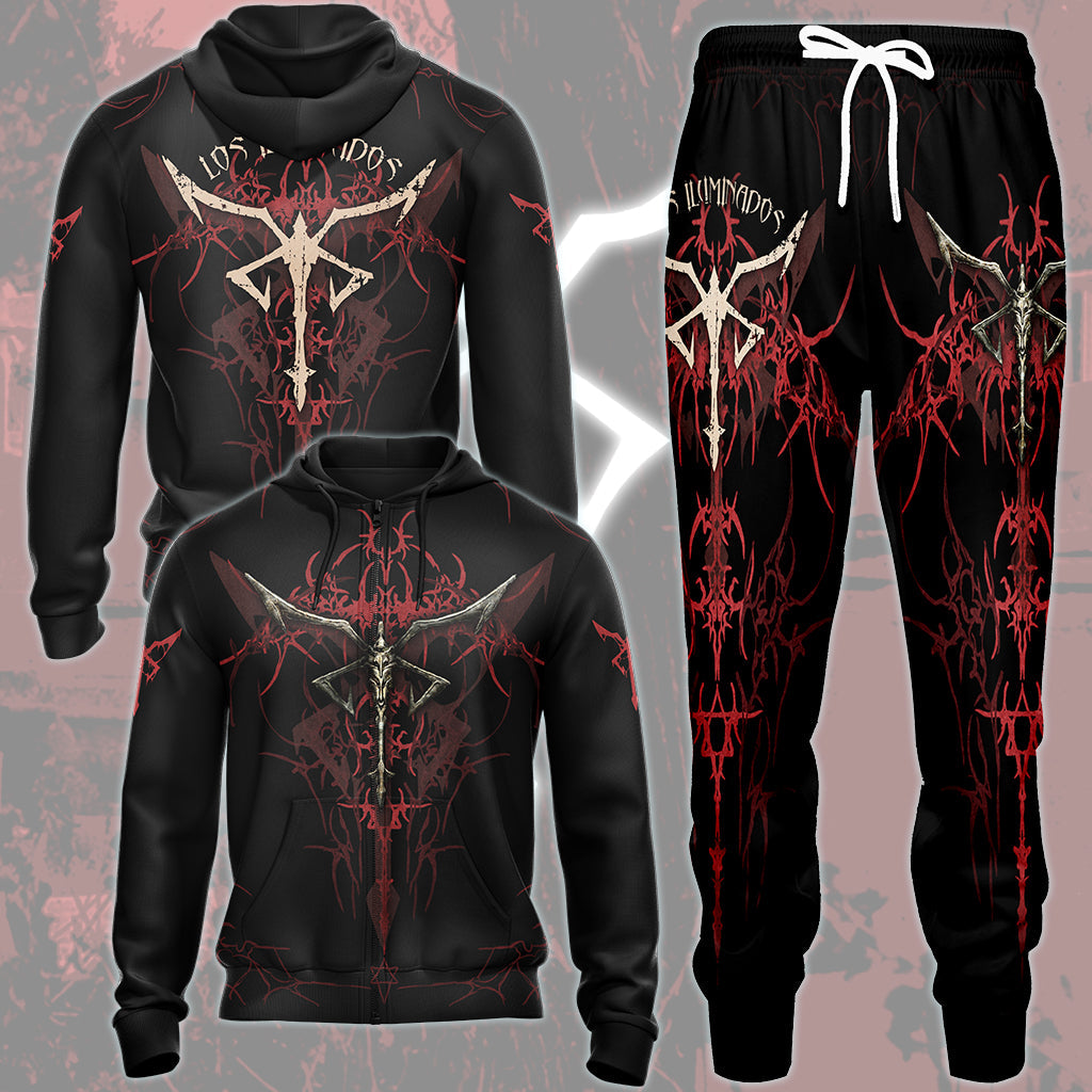 Resident Evil Los Iluminados Video Game All Over Printed T-shirt Tank Top Zip Hoodie Pullover Hoodie Hawaiian Shirt Beach Shorts Joggers