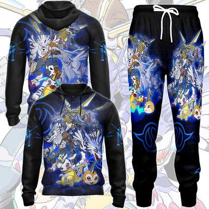 Digimon Gabumon Evolution Video Game All Over Printed T-shirt Tank Top Zip Hoodie Pullover Hoodie Hawaiian Shirt Beach Shorts Joggers