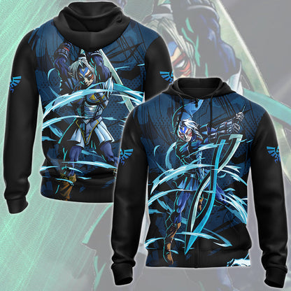The Legend of Zelda Fierce Deity Link Video Game All Over Printed T-shirt Tank Top Zip Hoodie Pullover Hoodie Hawaiian Shirt Beach Shorts Joggers Zip Hoodie