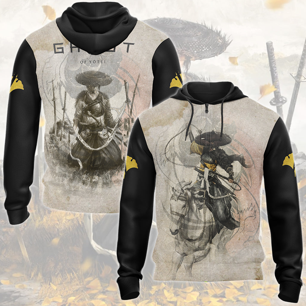 Ghost of Yotei Video Game All Over Printed T-shirt Tank Top Zip Hoodie Pullover Hoodie Hawaiian Shirt Beach Shorts Joggers Zip Hoodie S