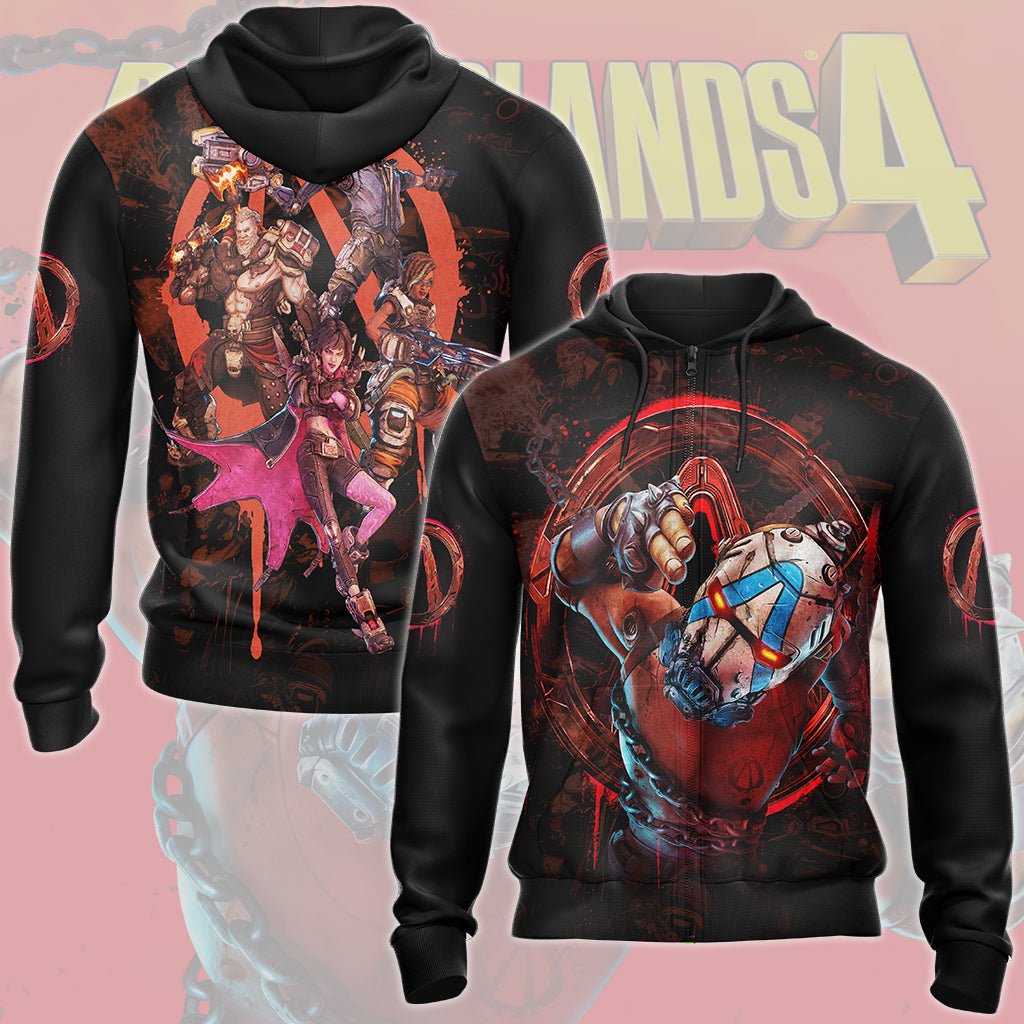 Borderlands 4 Video Game All Over Printed T-shirt Tank Top Zip Hoodie Pullover Hoodie Hawaiian Shirt Beach Shorts Joggers Zip Hoodie