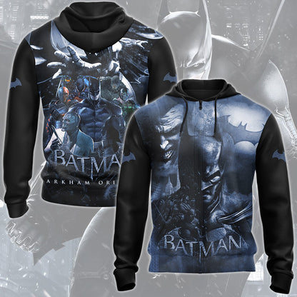 Batman: Arkham Origins Video Game All Over Printed T-shirt Tank Top Zip Hoodie Pullover Hoodie Hawaiian Shirt Beach Shorts Joggers Zip Hoodie