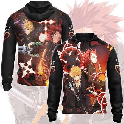 Kingdom Hearts Axel and Roxas Video Game All Over Printed T-shirt Tank Top Zip Hoodie Pullover Hoodie Hawaiian Shirt Beach Shorts Joggers Zip Hoodie S