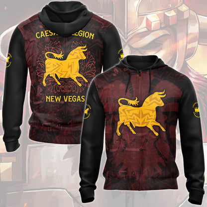 Fallout Caesar's Legion Video Game All Over Printed T-shirt Tank Top Zip Hoodie Pullover Hoodie Hawaiian Shirt Beach Shorts Joggers Zip Hoodie