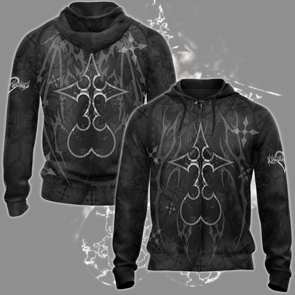 Kingdom Hearts Symbols The Nobody Sigil Video Game All Over Printed T-shirt Tank Top Zip Hoodie Pullover Hoodie Hawaiian Shirt Beach Shorts Joggers
