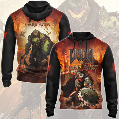Doom: The Dark Ages Video Game All Over Printed T-shirt Tank Top Zip Hoodie Pullover Hoodie Hawaiian Shirt Beach Shorts Joggers Zip Hoodie S