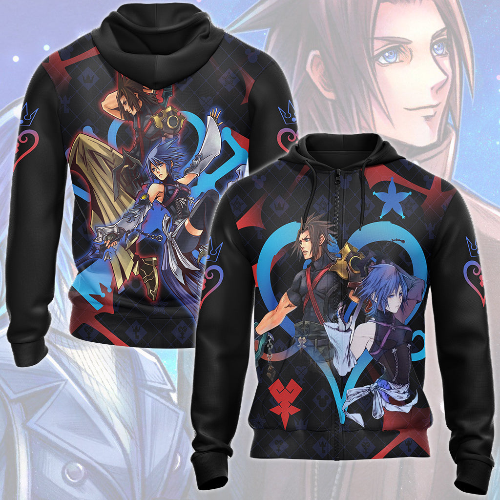 Kingdom Hearts Aqua and Terra Video Game All Over Printed T-shirt Tank Top Zip Hoodie Pullover Hoodie Hawaiian Shirt Beach Shorts Joggers Zip Hoodie S