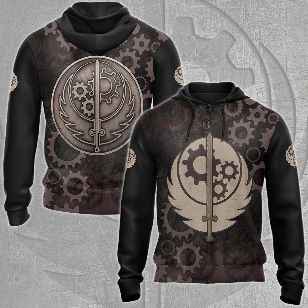 Fallout Brotherhood of Steel Video Game All Over Printed T-shirt Tank Top Zip Hoodie Pullover Hoodie Hawaiian Shirt Beach Shorts Joggers Zip Hoodie