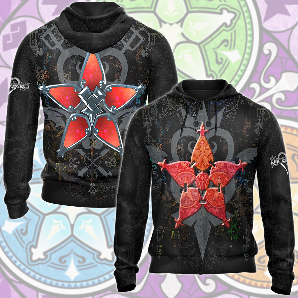 Kingdom Hearts Symbols The Wayfinder Video Game All Over Printed T-shirt Tank Top Zip Hoodie Pullover Hoodie Hawaiian Shirt Beach Shorts Joggers
