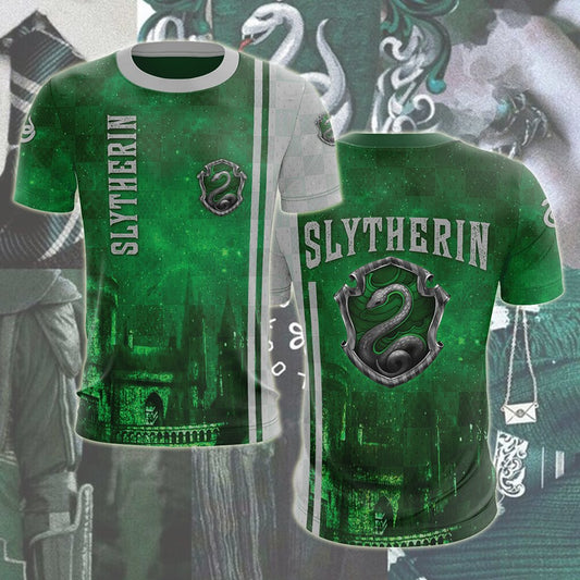 The Hogwarts Castle Slytherin Harry Potter Unisex 3D T-shirt   