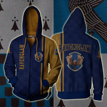 Proud To Be A Ravenclaw Harry Potter Unisex 3D T-shirt Zip Hoodie S 