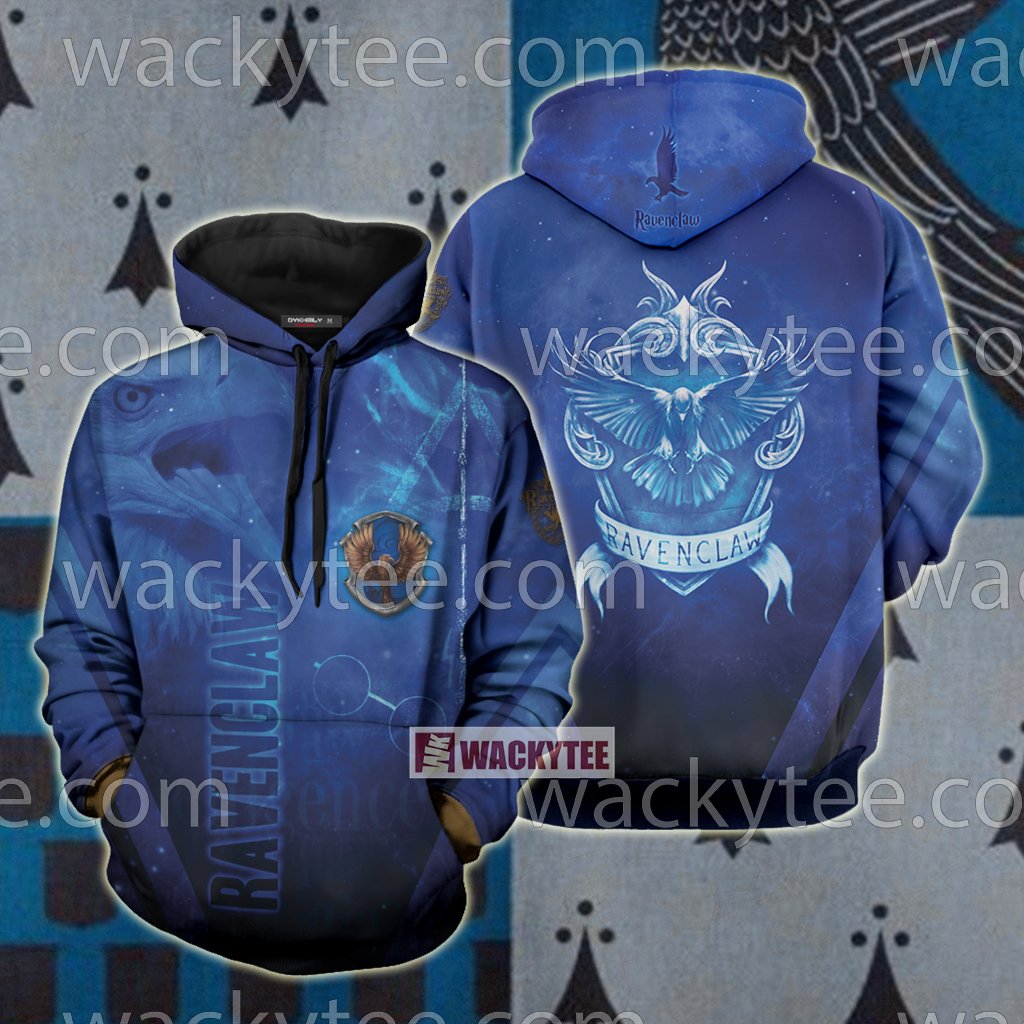 The Wise Ravenclaw Harry Potter New Look Unisex 3D T-shirt Hoodie S 