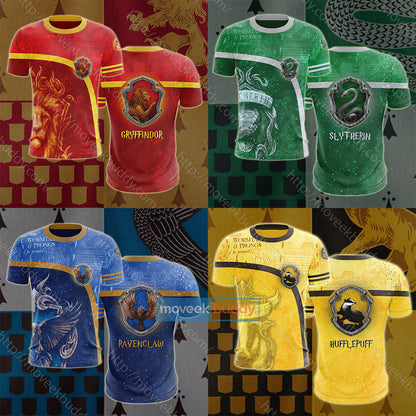 Hufflepuff House Harry Potter New Unisex 3D T-shirt   