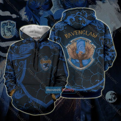 Hogwarts Wise Like A Ravenclaw Harry Potter New Unisex 3D T-shirt Hoodie S 