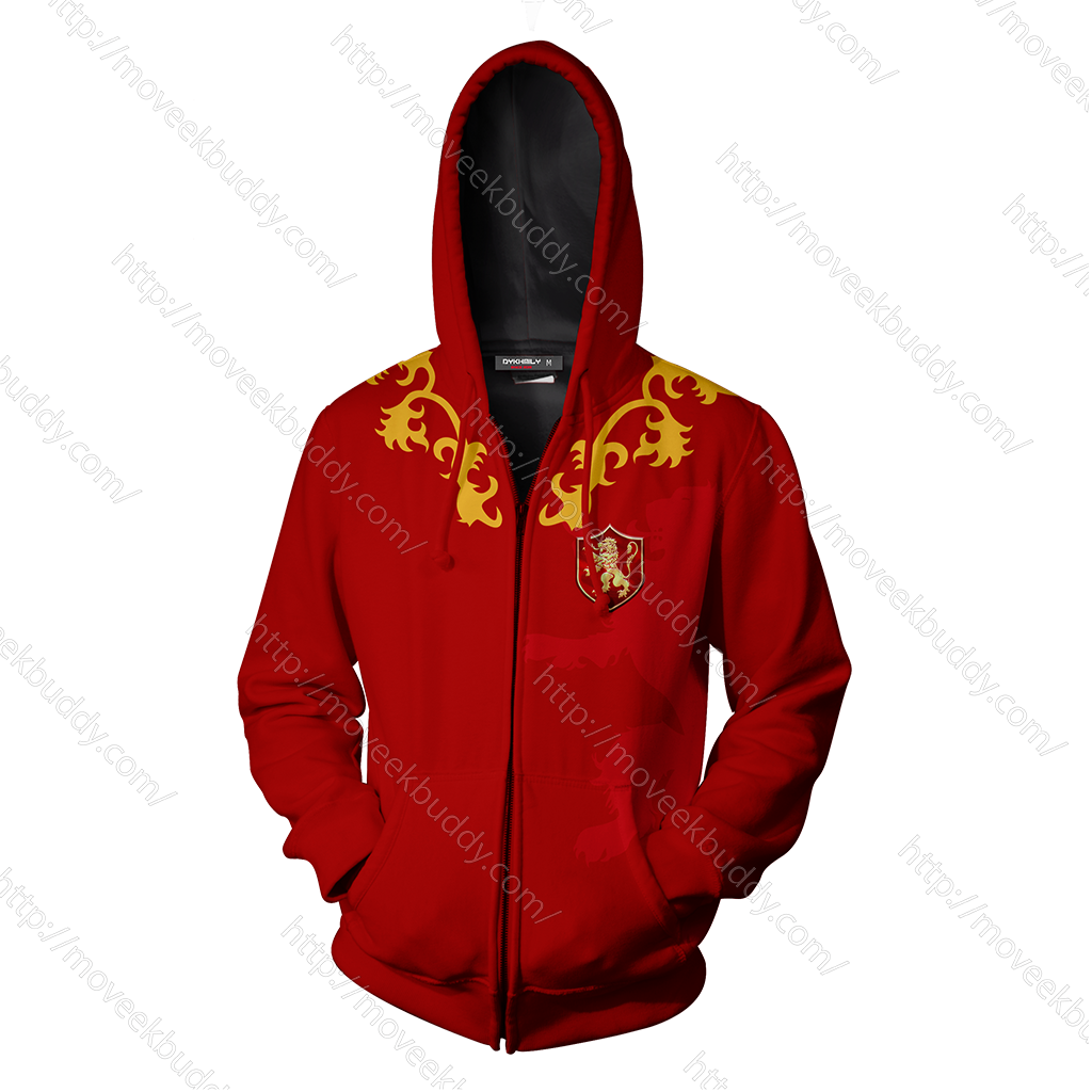 House Lannister Game Of Thrones Zip Up Hoodie   
