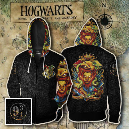 Hogwarts Harry Potter Zip Up Hoodie XS  