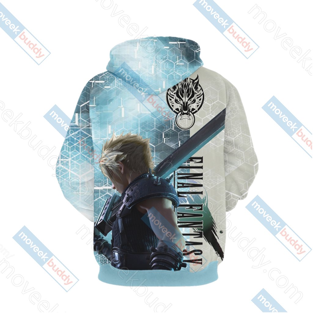 Final Fantasy - Cloud T-shirt Zip Hoodie Pullover Hoodie   