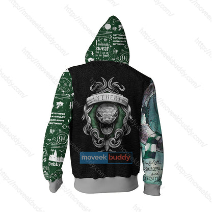 Slytherin House Resourcefull And Amitious Harry Potter Unisex 3D T-shirt   