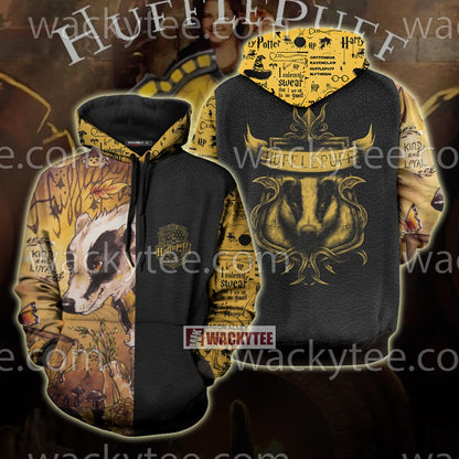 Hufflepuff House Kind And Loyal Harry Potter Unisex 3D T-shirt Hoodie S 
