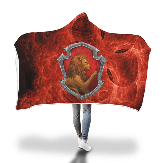 Brave Like A Gryffindor Harry Potter 3D Hooded Blanket Adult 80"x60"  