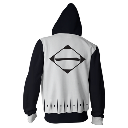 Bleach Yamamoto Genryusai Shigekuni 1st Division Cosplay Zip Up Hoodie Jacket   