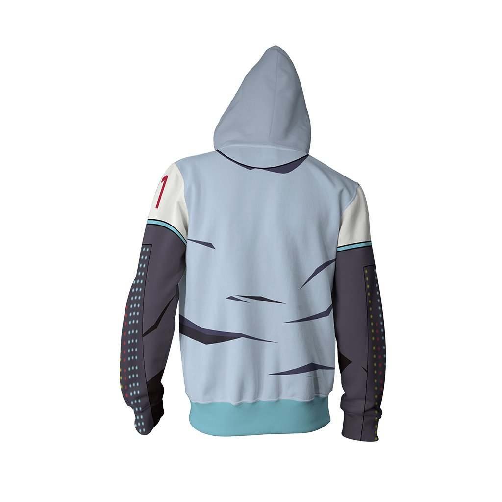 Hatsune Miku Cosplay Zip Up Hoodie Jacket   