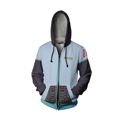 Hatsune Miku Cosplay Zip Up Hoodie Jacket   