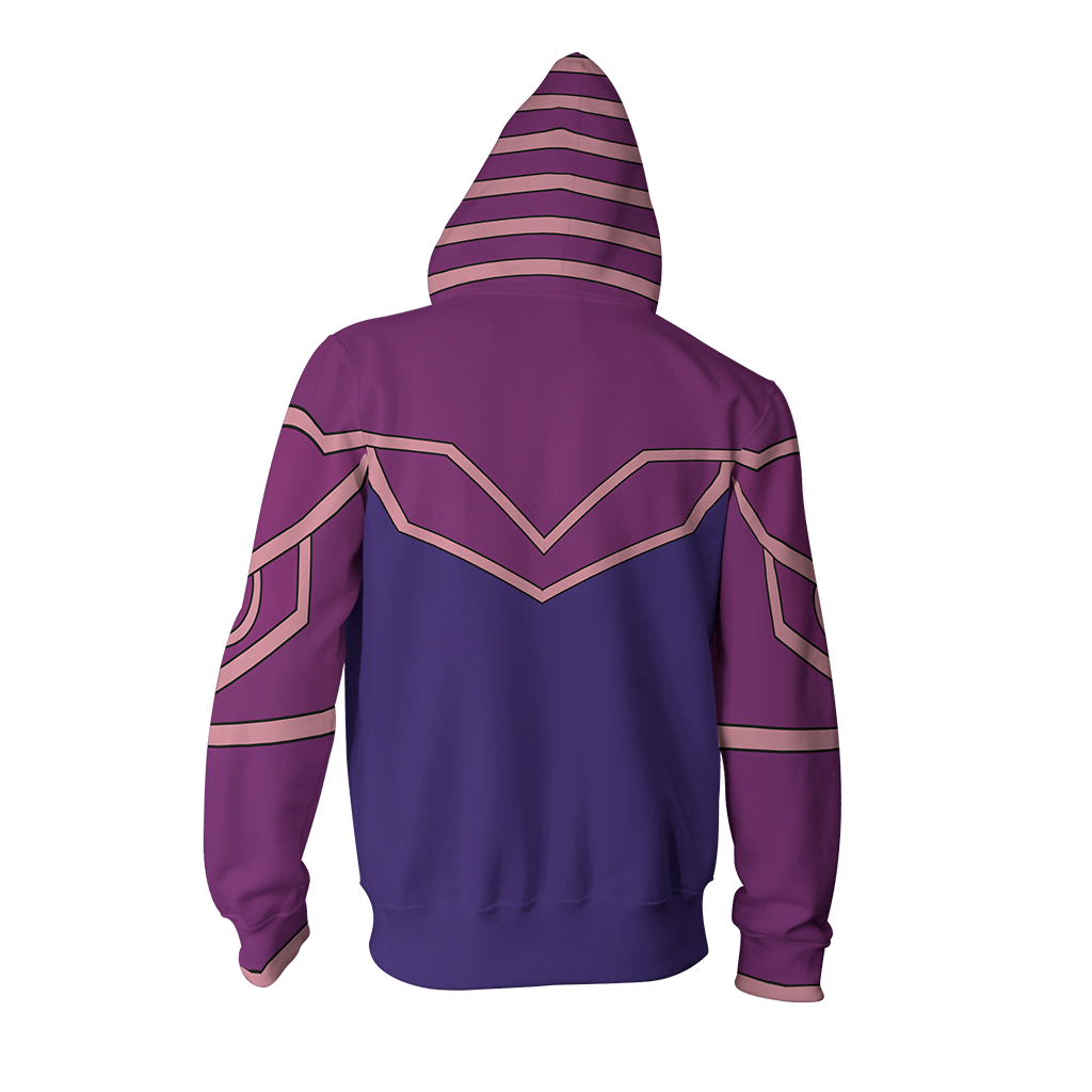 Yu-Gi-Oh! Dark Magician (Male) Cosplay Zip Up Hoodie Jacket   