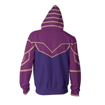 Yu-Gi-Oh! Dark Magician (Male) Cosplay Zip Up Hoodie Jacket   