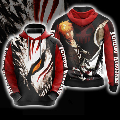 Bleach Ichigo Kurosaki New Unisex 3D T-shirt Hoodie S 
