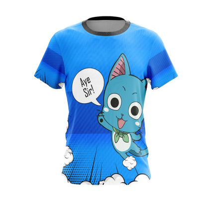 Fairy Tail Happy Unisex 3D T-shirt   