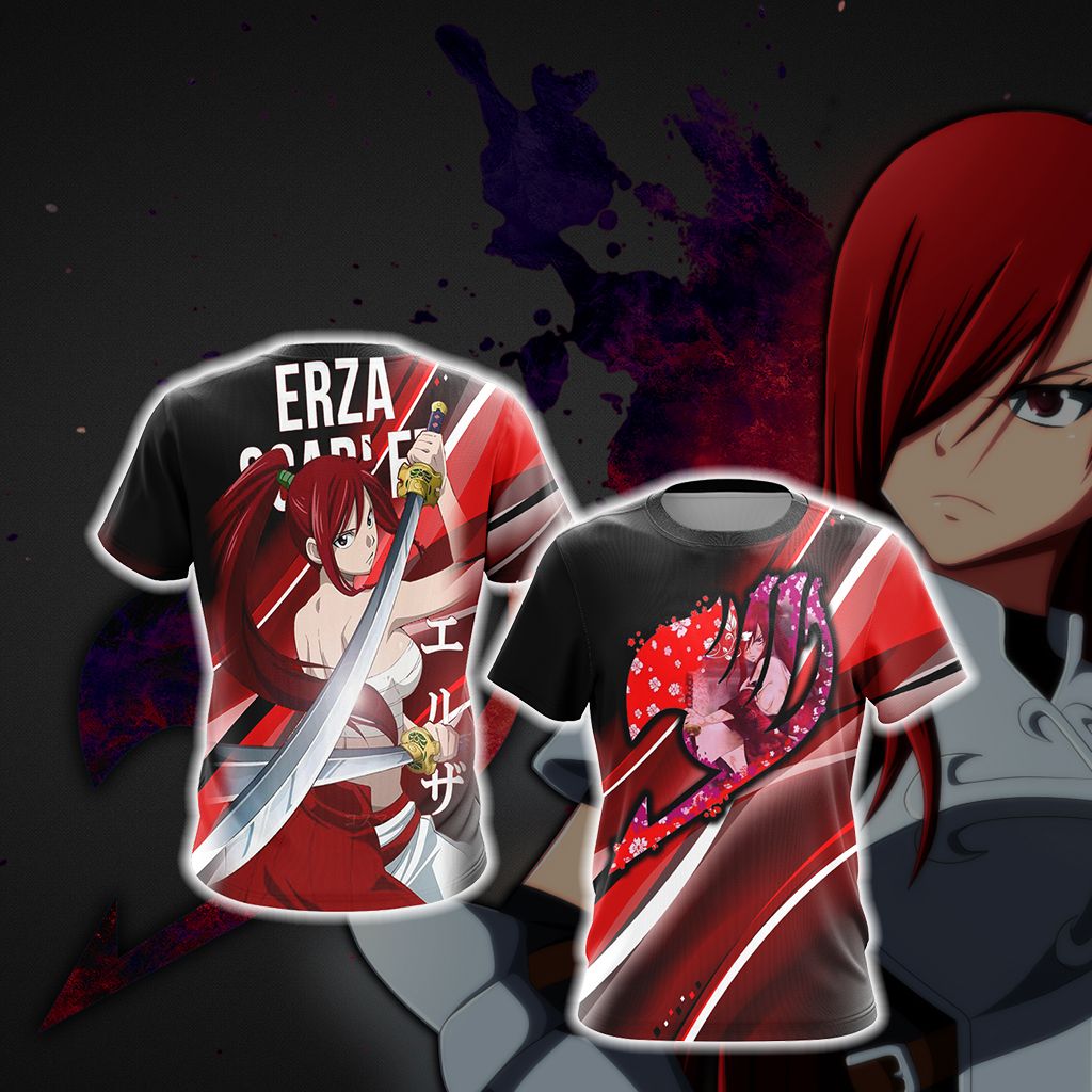 Fairy Tail - Erza Scarlet New Style Unisex 3D T-shirt   