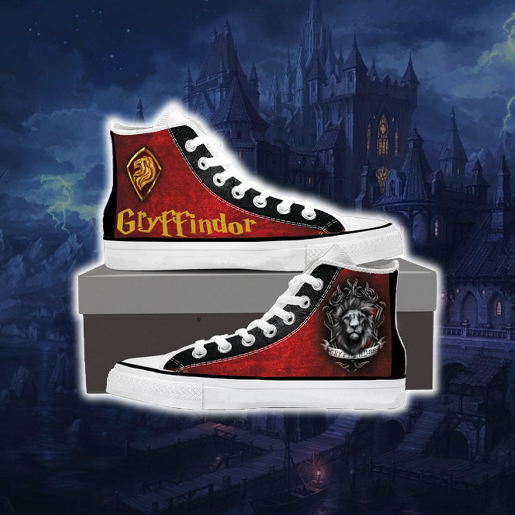 Harry Potter Hogwarts House Gryffindor Slytherin Ravenclaw Hufflepuff High Top Shoes Gryffindor SIZE 30