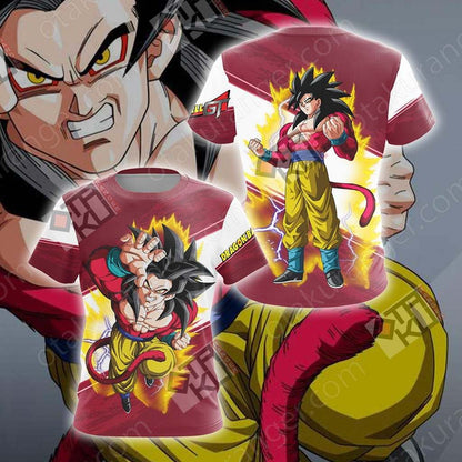 Dragon Ball GT - Super Saiyan 4 Goku Unisex 3D T-shirt   