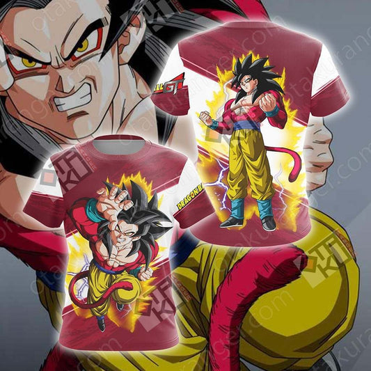 Dragon Ball GT - Super Saiyan 4 Goku Unisex 3D T-shirt   
