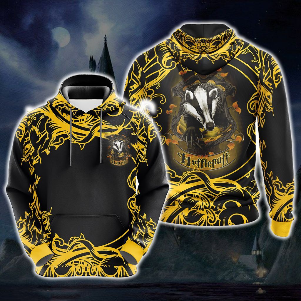 Harry Potter Hogwarts House Gryffindor Slytherin Ravenclaw Hufflepuff T-shirt Zip Hoodie Pullover Hoodie   