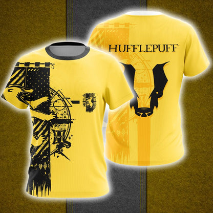 Harry Potter Hogwarts House Gryffindor Slytherin Ravenclaw Hufflepuff T-shirt Zip Hoodie Pullover Hoodie