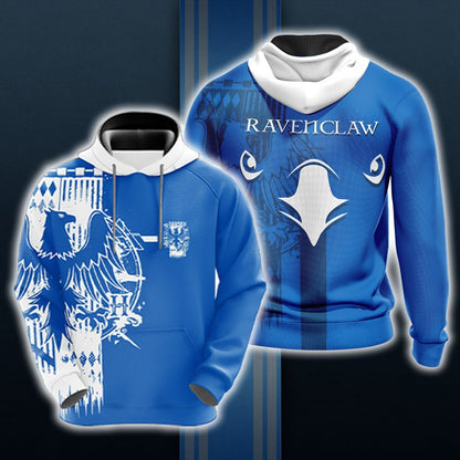 Harry Potter Hogwarts House Gryffindor Slytherin Ravenclaw Hufflepuff T-shirt Zip Hoodie Pullover Hoodie