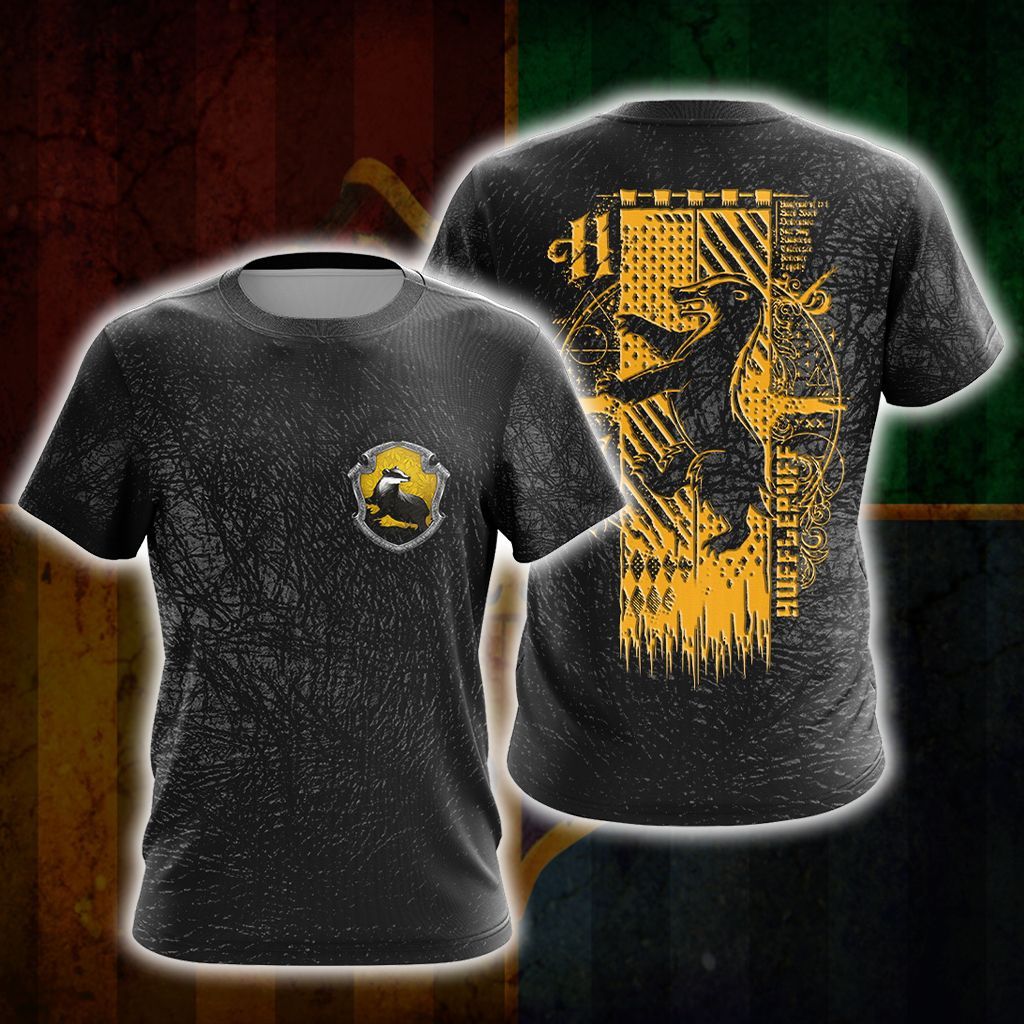 Harry Potter Hogwarts House Gryffindor Slytherin Ravenclaw Hufflepuff T-shirt Zip Hoodie Pullover Hoodie
