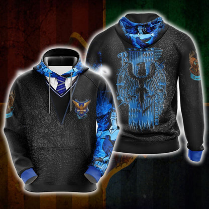 Harry Potter Hogwarts House Gryffindor Slytherin Ravenclaw Hufflepuff T-shirt Zip Hoodie Pullover Hoodie