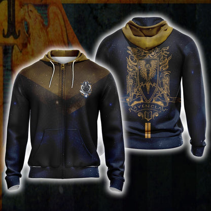 Harry Potter Hogwarts House Gryffindor Slytherin Ravenclaw Hufflepuff T-shirt Zip Hoodie Pullover Hoodie   