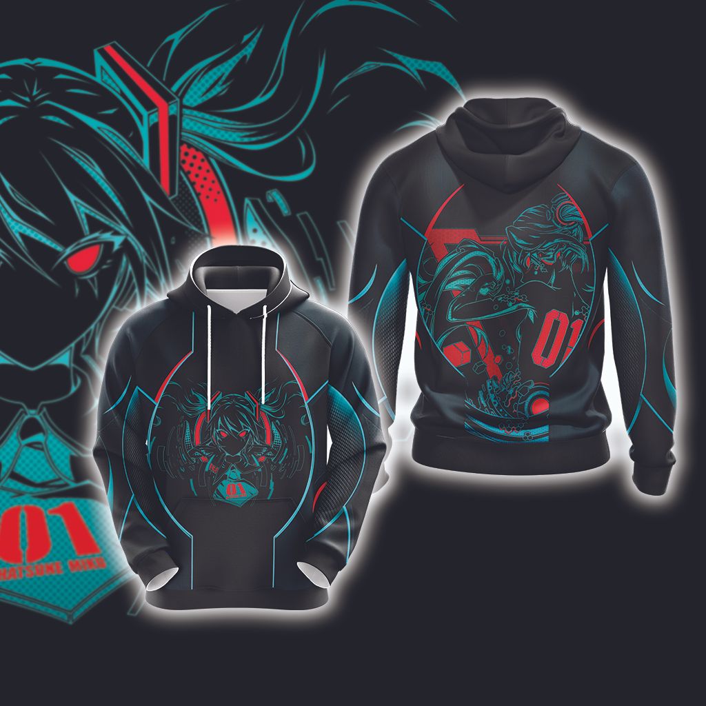 New Look Hatsune Miku Unisex 3D T-shirt Hoodie S 