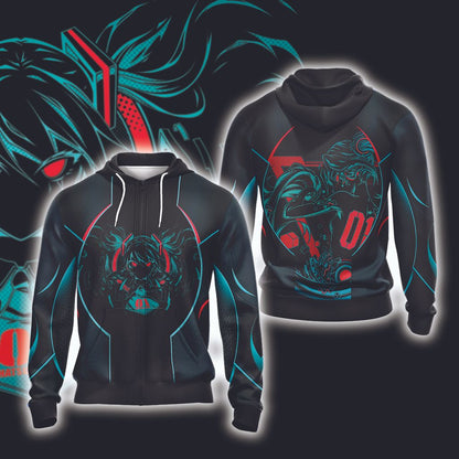 New Look Hatsune Miku Unisex 3D T-shirt Zip Hoodie S 
