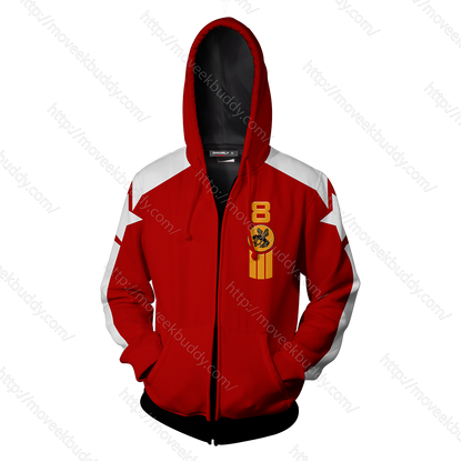 Tekken Slim Bob Cosplay Zip Up Hoodie Jacket   