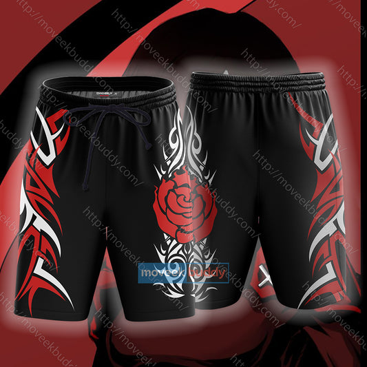 RWBY Ruby Rose Symbol Beach Shorts S  