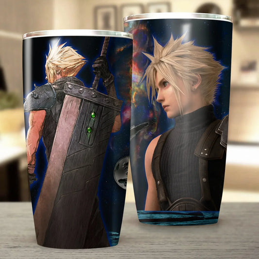 Final Fantasy VII Cloud Video Game Insulated Stainless Steel Tumbler 20oz / 30oz 20oz  