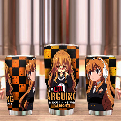I'm Not Arguing I'm Explaining Why I'm Right Anime Girl Tumbler   